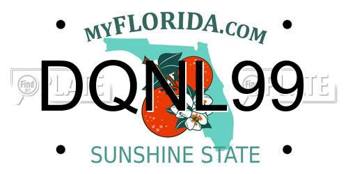 DQNL99 Florida License Plate