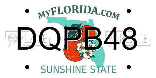 DQPB48 Florida License Plate