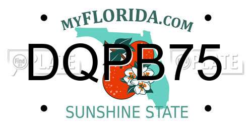 DQPB75 Florida License Plate