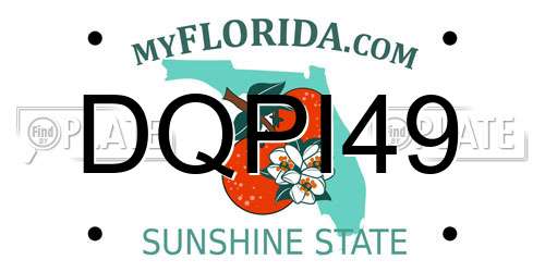 DQPI49 Florida License Plate