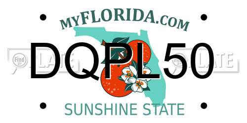 DQPL50 Florida License Plate