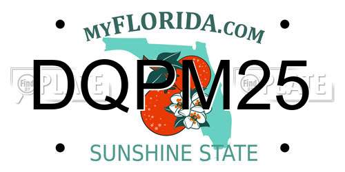 DQPM25 Florida License Plate