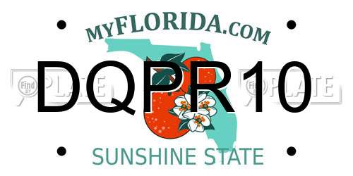 DQPR10 Florida License Plate