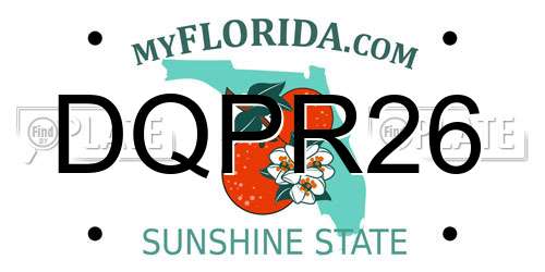 DQPR26 Florida License Plate