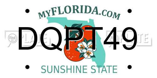 DQPT49 Florida License Plate