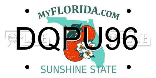 DQPU96 Florida License Plate