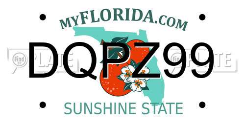 DQPZ99 Florida License Plate