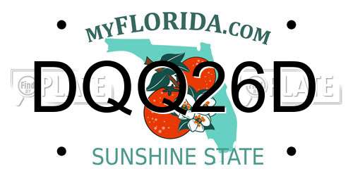 DQQ26D Florida License Plate