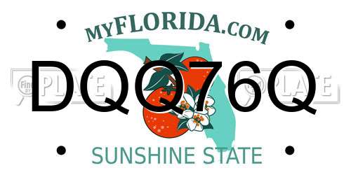 DQQ76Q Florida License Plate