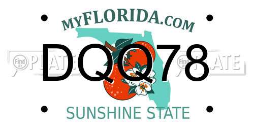 DQQ78 Florida License Plate