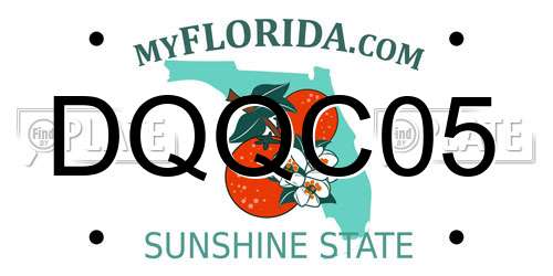 DQQC05 Florida License Plate