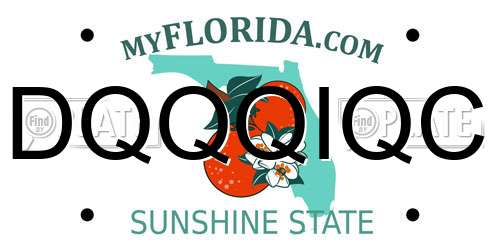 DQQQIQC Florida License Plate