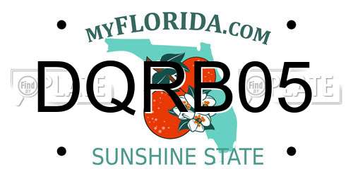 DQRB05 Florida License Plate