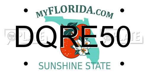 DQRE50 Florida License Plate