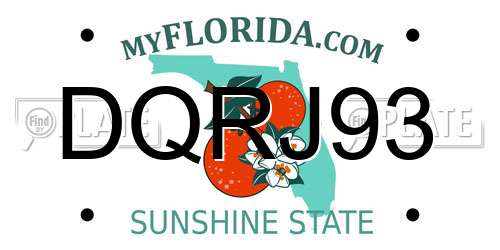DQRJ93 Florida License Plate