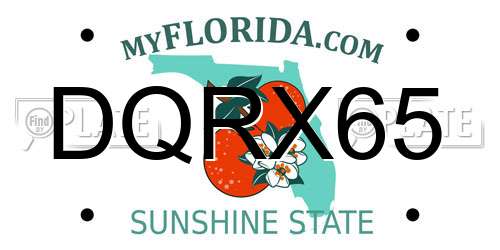 DQRX65 Florida License Plate