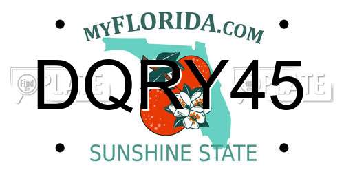 DQRY45 Florida License Plate