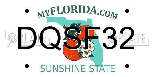 DQSF32 Florida License Plate
