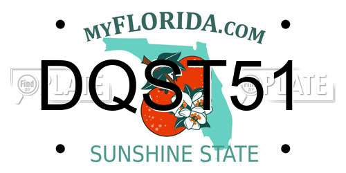 DQST51 Florida License Plate