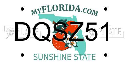DQSZ51 Florida License Plate