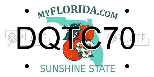 DQTC70 Florida License Plate