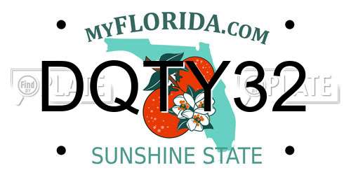 DQTY32 Florida License Plate