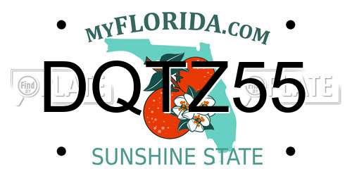DQTZ55 Florida License Plate