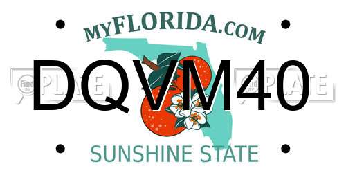 DQVM40 Florida License Plate