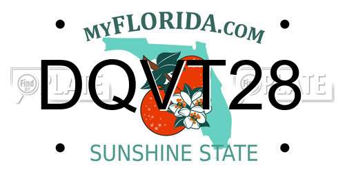 DQVT28 Florida License Plate