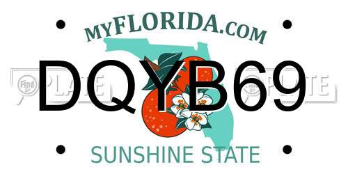 DQYB69 Florida License Plate