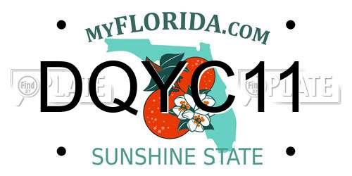 DQYC11 Florida License Plate