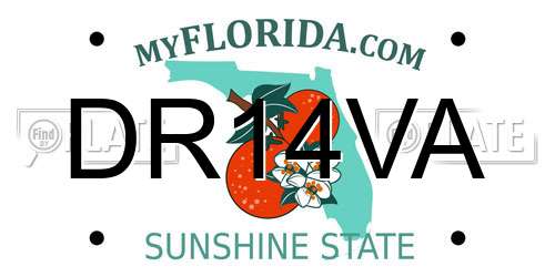 DR14VA Florida License Plate