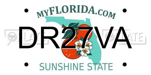 DR27VA Florida License Plate