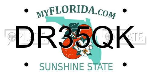 DR35QK Florida License Plate