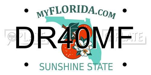DR40MF Florida License Plate