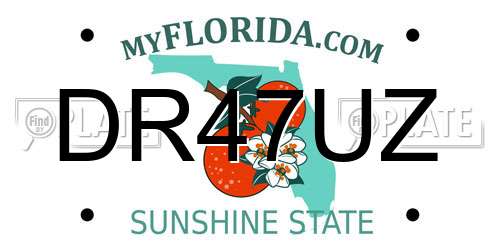 DR47UZ Florida License Plate