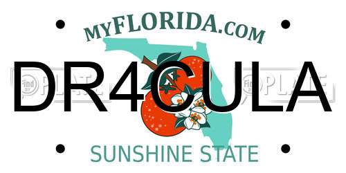 DR4CULA Florida License Plate