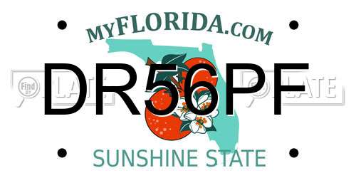 DR56PF Florida License Plate