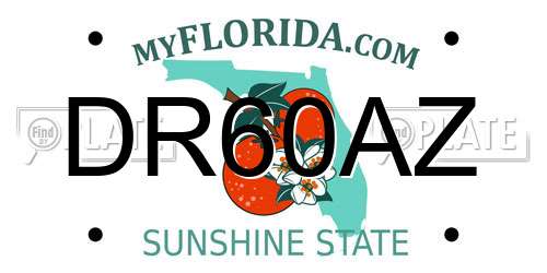 DR60AZ Florida License Plate