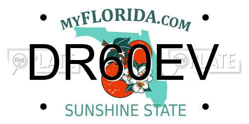 DR60EV Florida License Plate