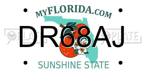 DR68AJ Florida License Plate