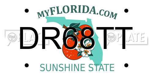 DR68TT Florida License Plate