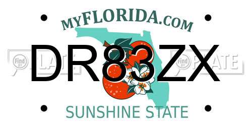 DR83ZX Florida License Plate