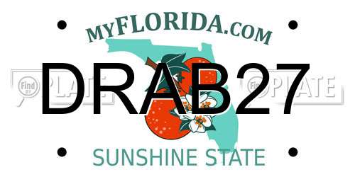 DRAB27 Florida License Plate