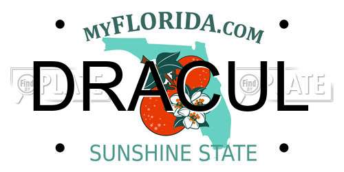 DRACUL Florida License Plate
