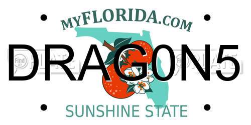 DRAG0N5 Florida License Plate