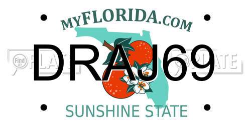 DRAJ69 Florida License Plate