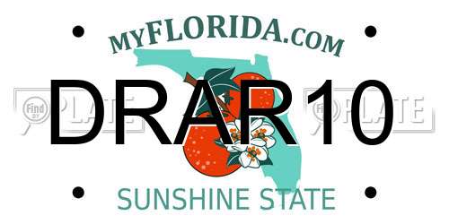 DRAR10 Florida License Plate