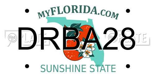 DRBA28 Florida License Plate
