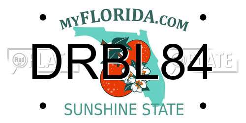 DRBL84 Florida License Plate